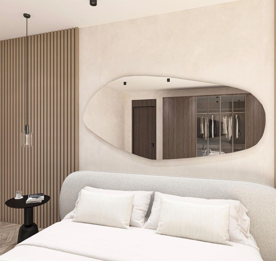 Biga Asymmetrical Irregular Bathroom and Bedroom Wall Mirror