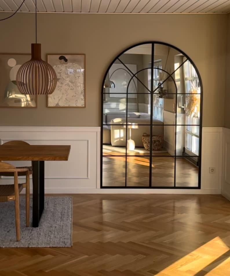 Arched Window Big Wall Mirror Full Length