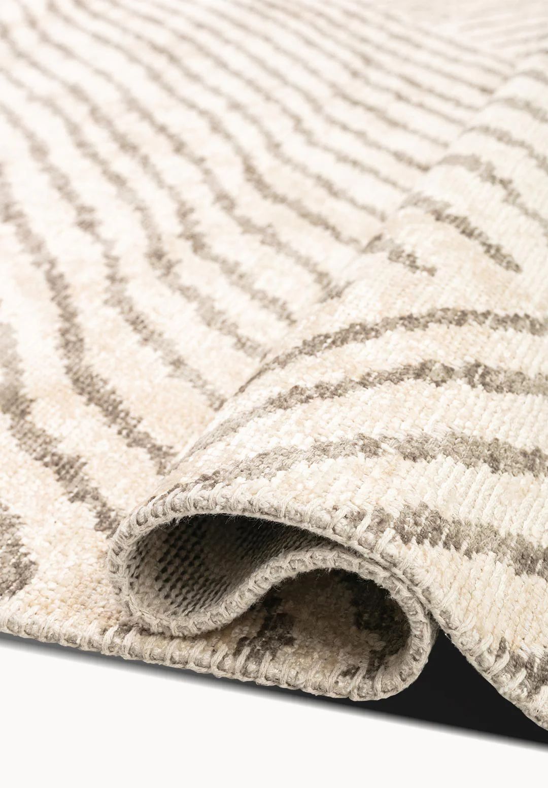 Beige Zebra Patterned Rug