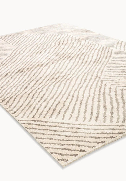 Beige Zebra Patterned Rug