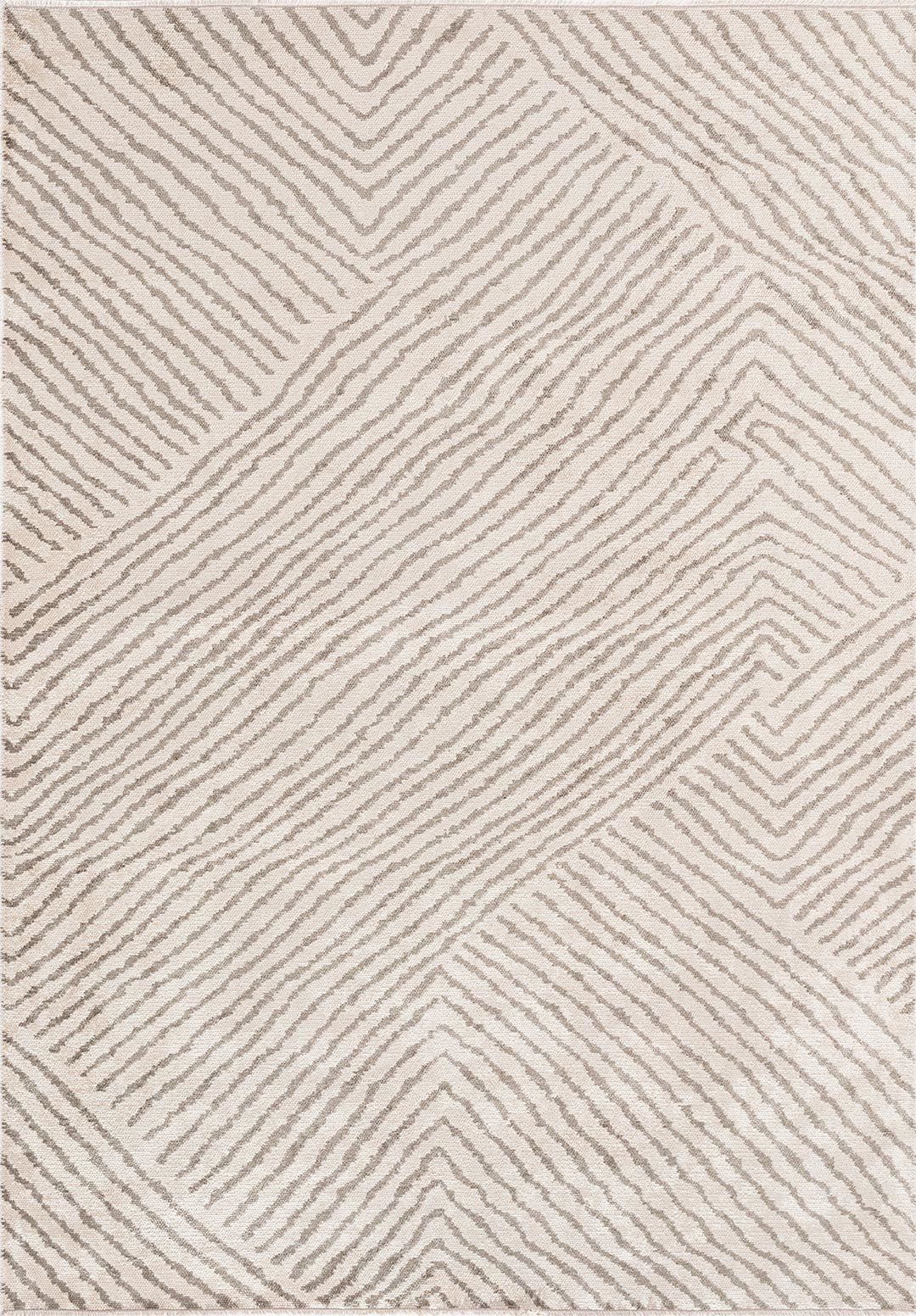 Beige Zebra Patterned Rug