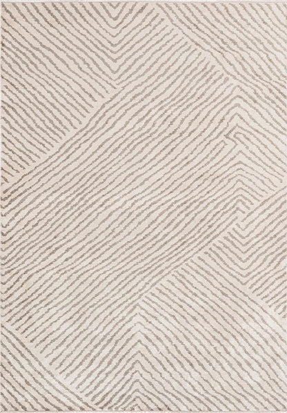 Beige Zebra Patterned Rug