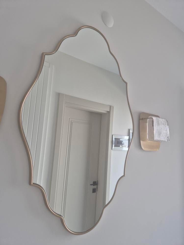 Lycia Asymmetrical Irregular Bedroom and Bathroom Unique Wall Mirror