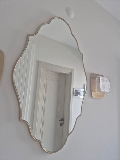 Lycia Asymmetrical Irregular Bedroom and Bathroom Unique Wall Mirror