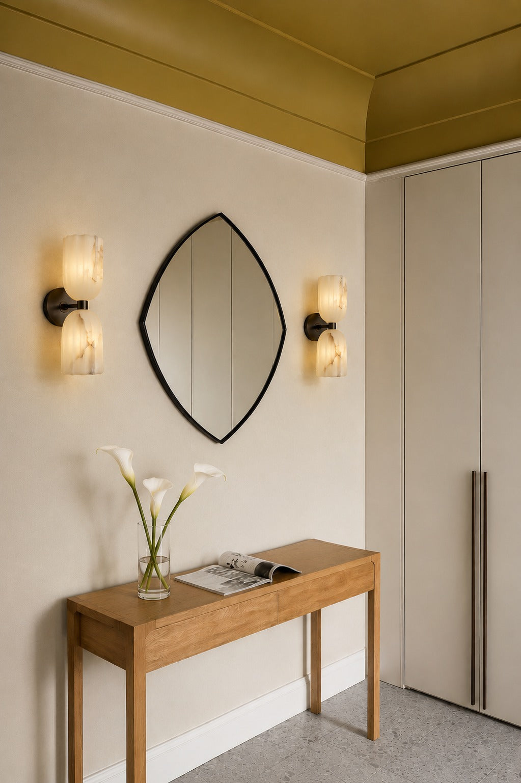 Organic Modern Mid Century Modern Wall Mirror
