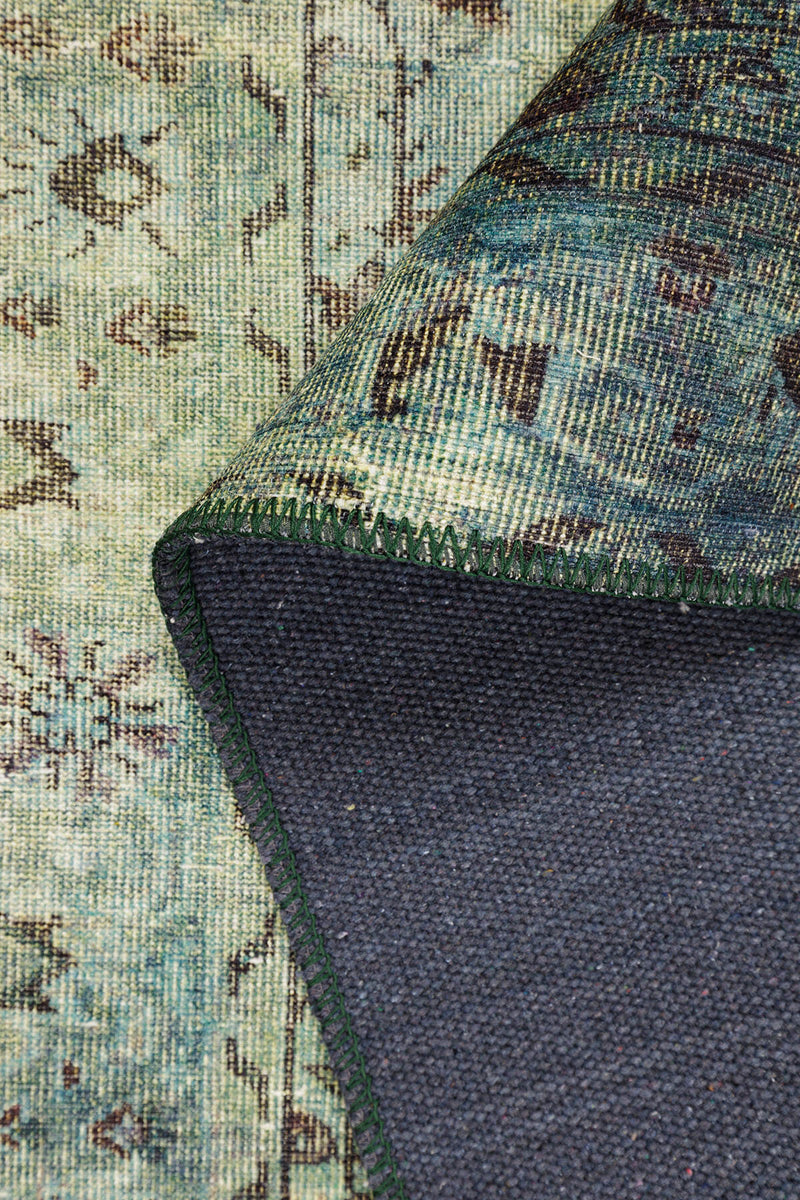 Blue and Green Vintage Rug