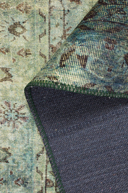 Blue and Green Vintage Rug