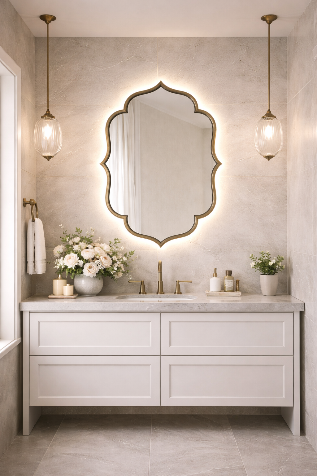 Riva Irregular Mirror  Elegant Asymmetrical Mirror