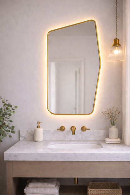 Crested Mirror - Unique Asymmetrical Wall Mirror | Alpken