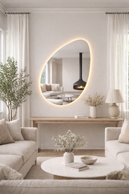 Pera Mirror - Elegant Asymmetrical Wall Mirror | Alpken