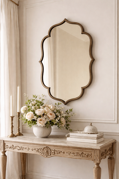Riva Irregular Mirror  Elegant Asymmetrical Mirror