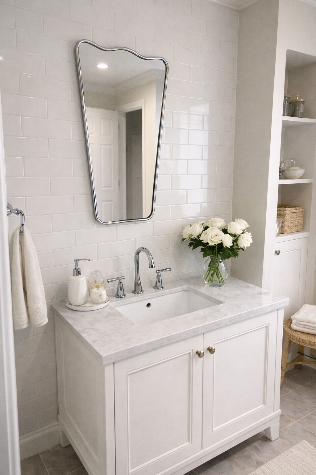 Wavy Irregular Mirror Asymmetrical Mirror Home Decor