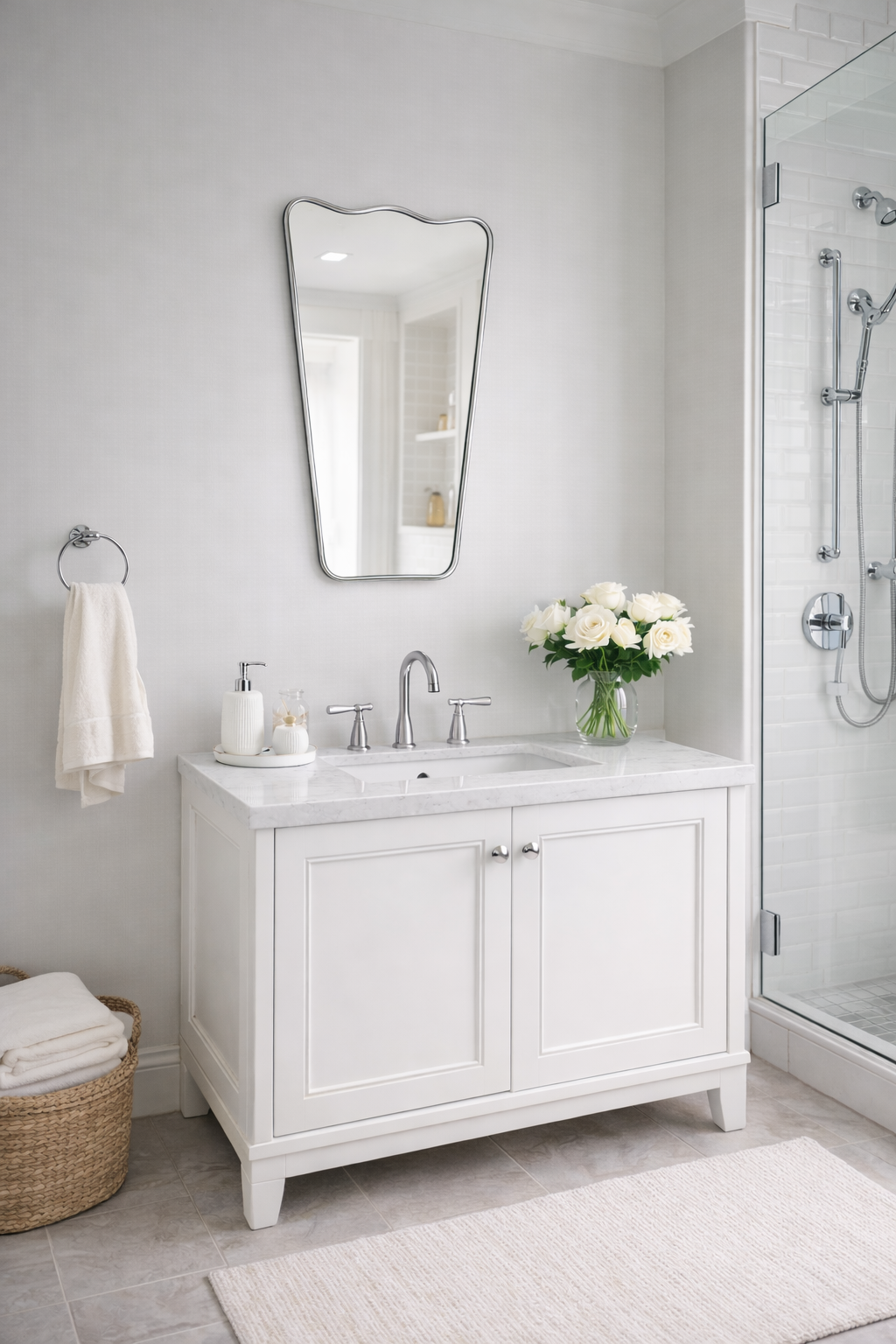 Wavy Irregular Mirror Asymmetrical Mirror Home Decor