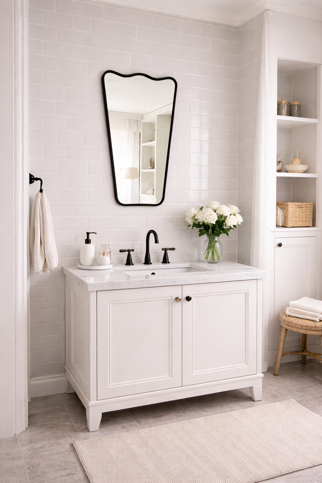 Wavy Irregular Mirror Asymmetrical Mirror Home Decor