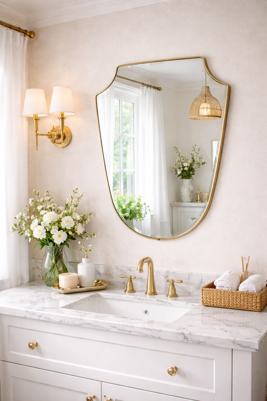 Polo Irregular Mirror Italian style Led Vanity Mirror