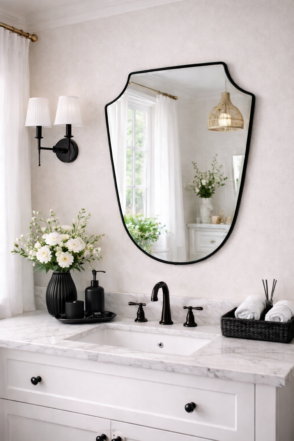Polo Irregular Mirror Italian style Led Vanity Mirror