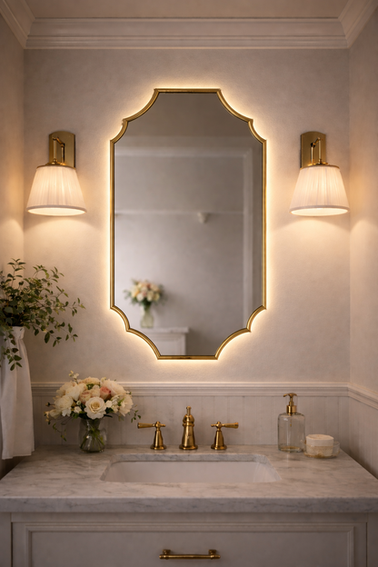Royal Asymmetrical Wall Mirror - Luxury Irregular Design | Alpken