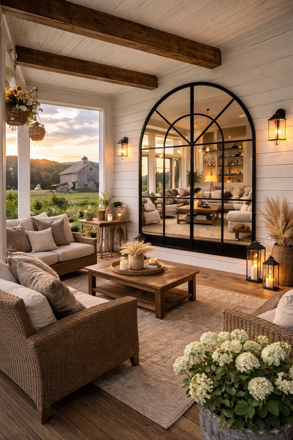 Arched Window Mirror Farm House Mirror