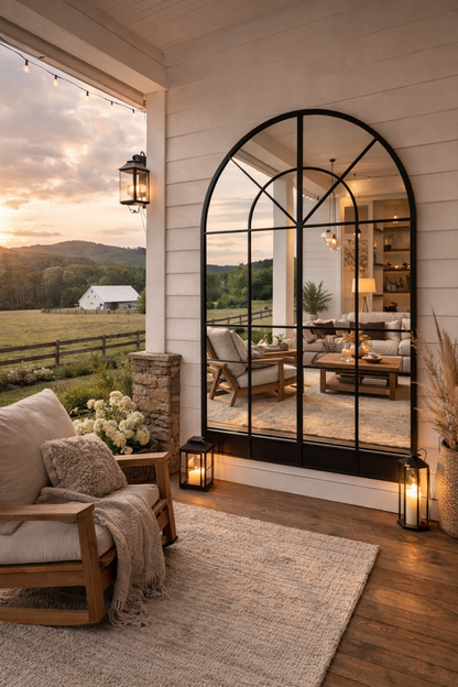 Arched Window Mirror Farm House Mirror