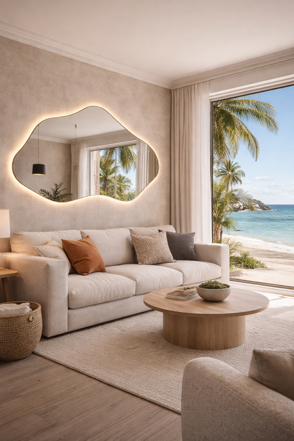 Bilbao LED Bathroom Mirror - Asymmetrical Irregular Wall Mirror