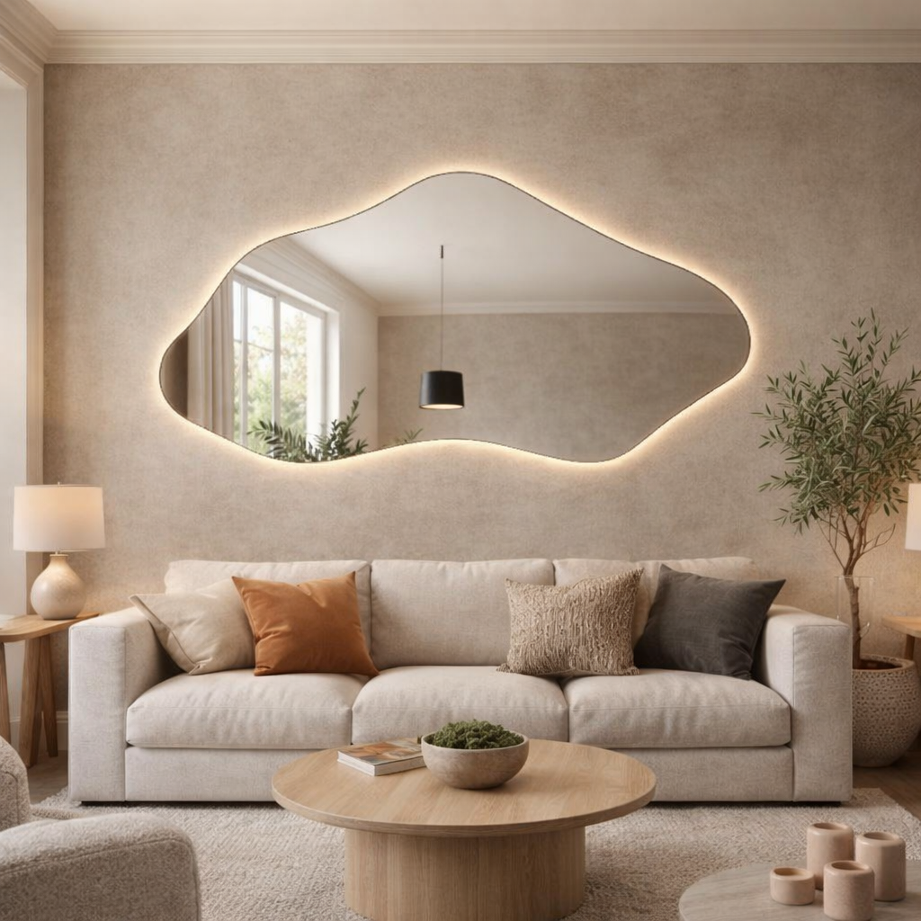 Bilbao LED Bathroom Mirror - Asymmetrical Irregular Wall Mirror