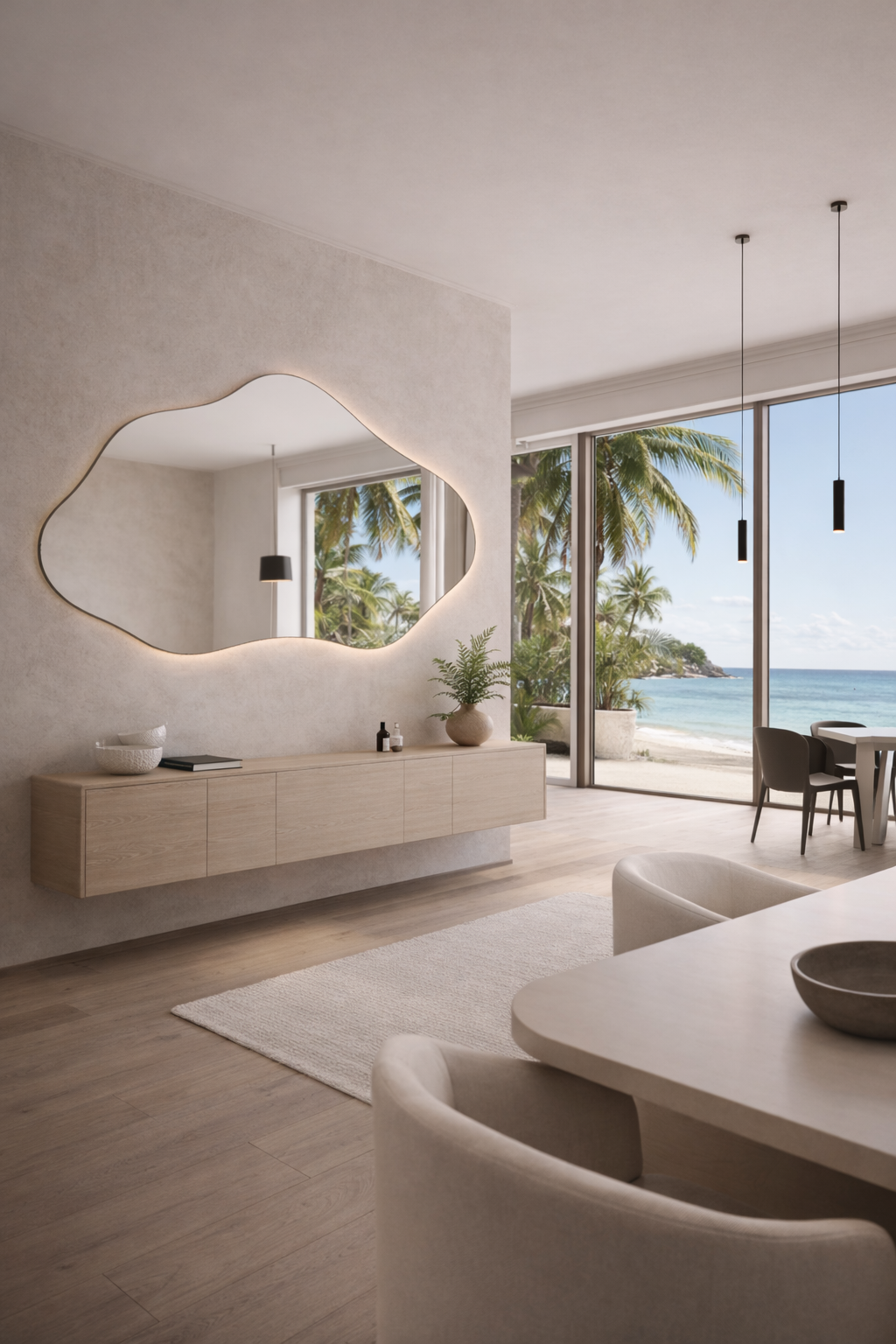 Bilbao LED Bathroom Mirror - Asymmetrical Irregular Wall Mirror