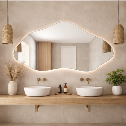 Bilbao LED Bathroom Mirror - Asymmetrical Irregular Wall Mirror