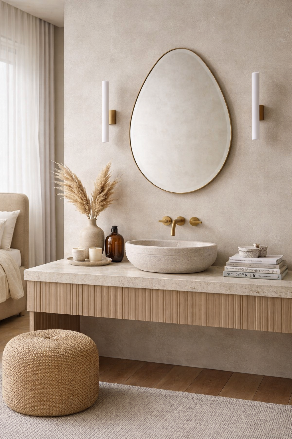 Jupiter Irregular Mirror Asymmetrical Design Led Mirror