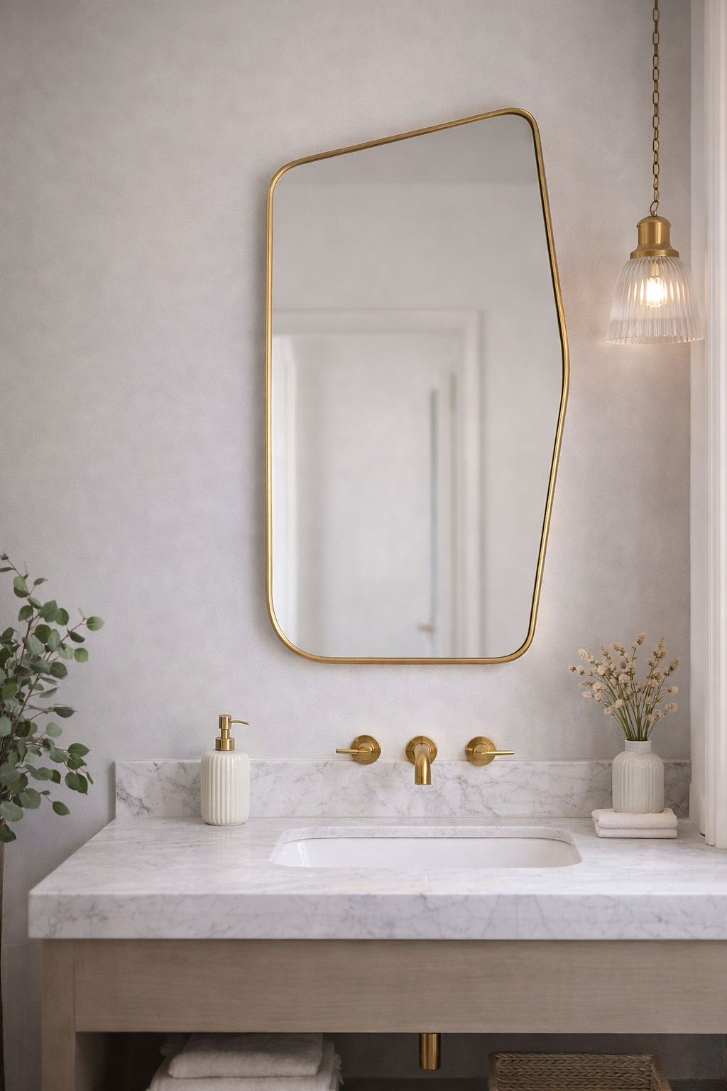 Crested Mirror - Unique Asymmetrical Wall Mirror | Alpken