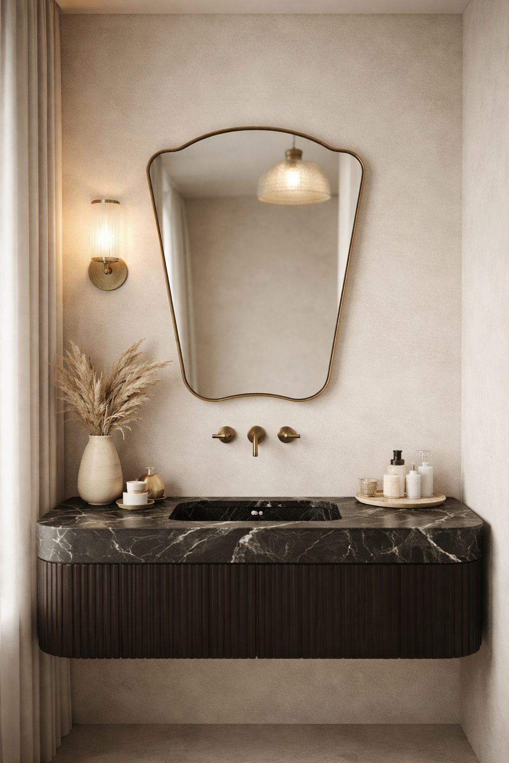 Jeka Italian Style Irregular Mirror Aesthetic Wall Mirror