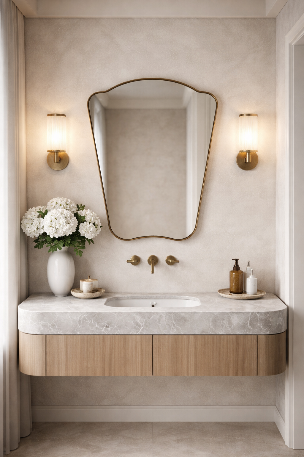 Jeka Italian Style Irregular Mirror Aesthetic Wall Mirror