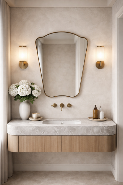 Jeka Italian Style Irregular Mirror Aesthetic Wall Mirror