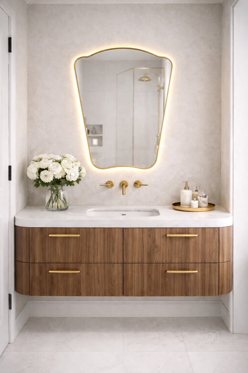 Jeka Italian Style Irregular Mirror Aesthetic Wall Mirror