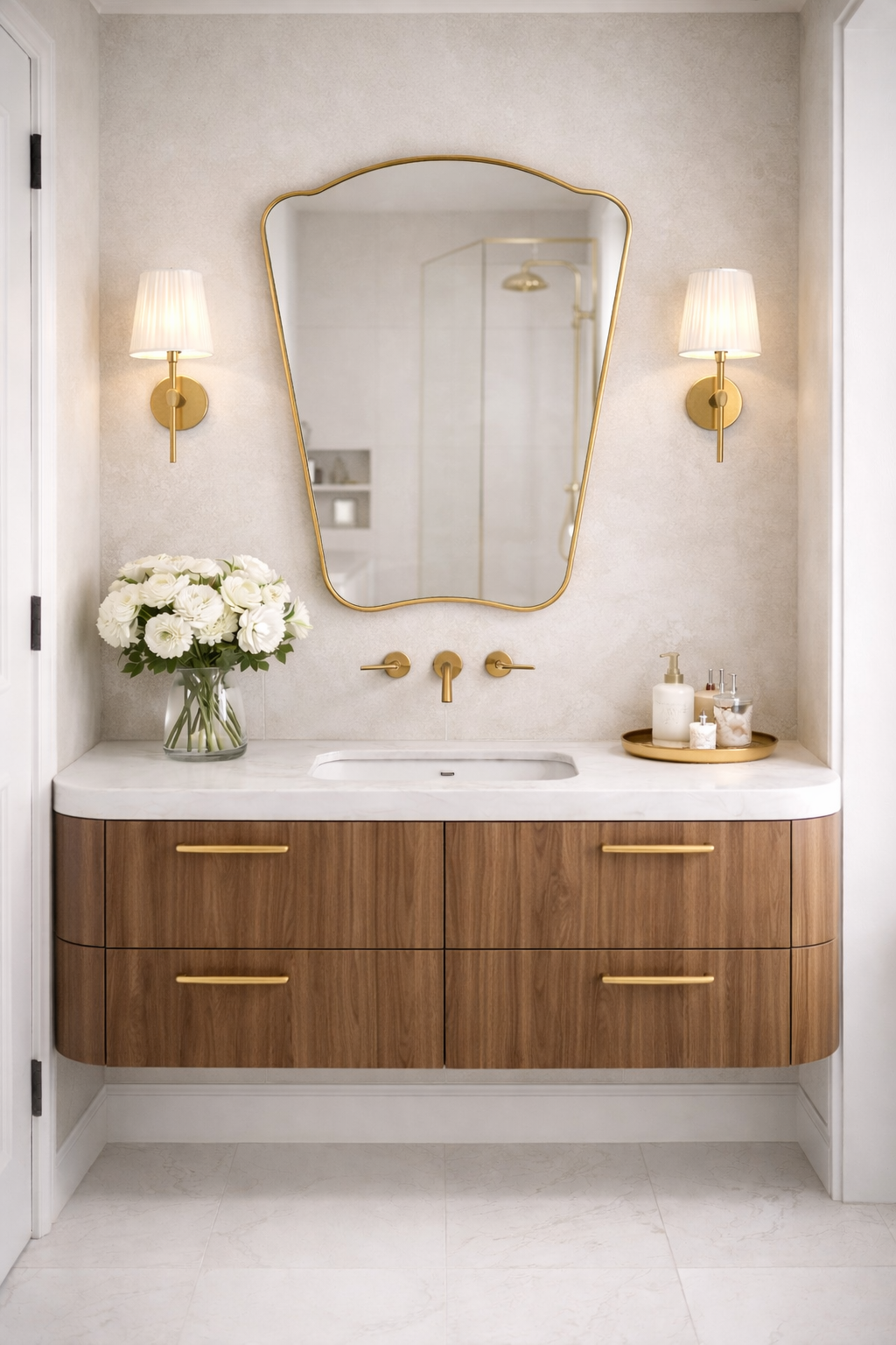 Jeka Italian Style Irregular Mirror Aesthetic Wall Mirror