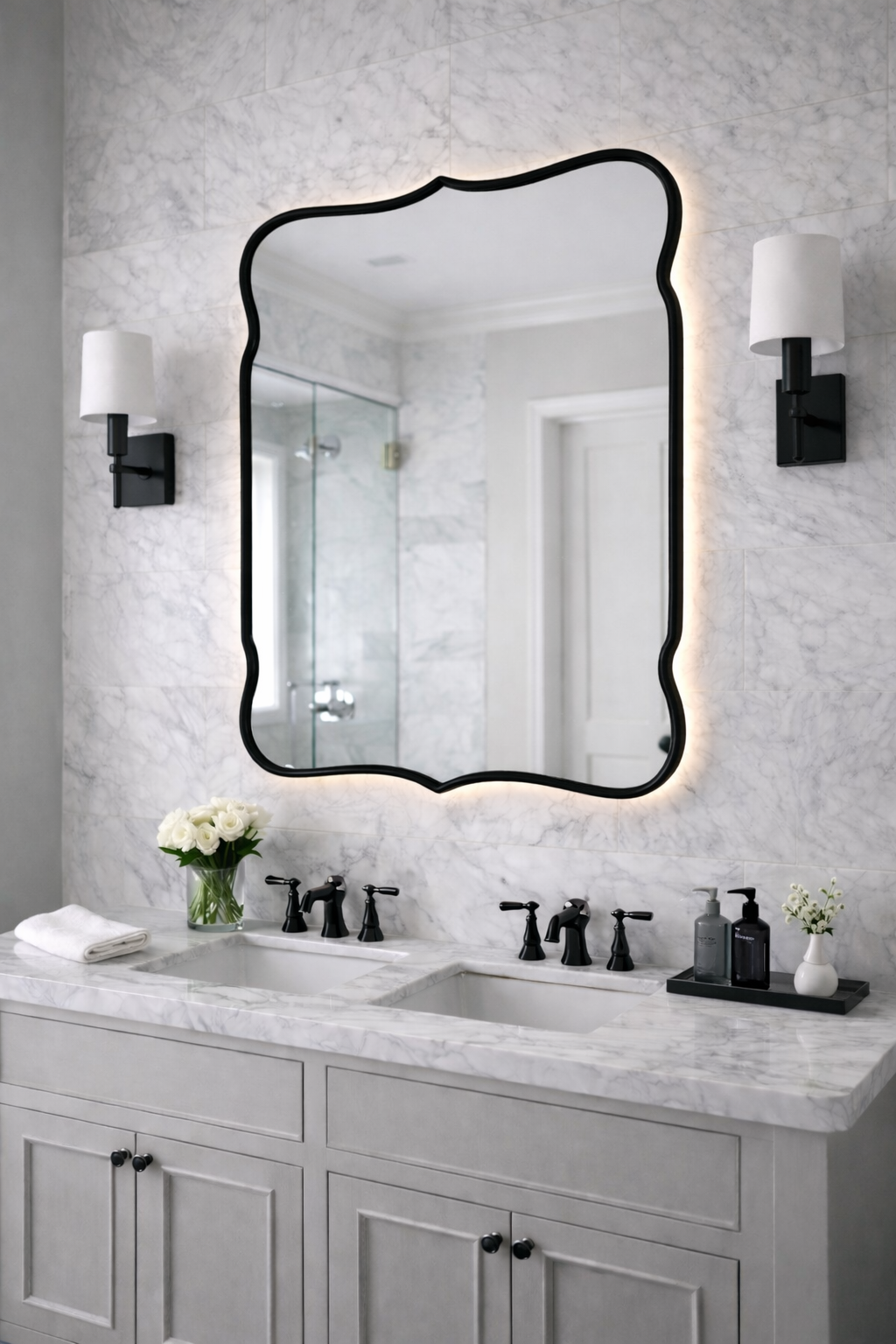 Lapseki Asymmetrical Mirror Organic Aesthetic Mirror