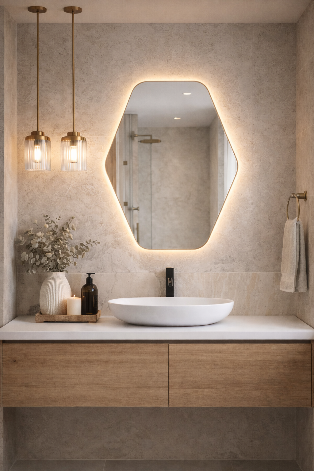Efes Irregular Asymmetrical Wall Mirror