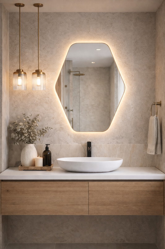 Efes Irregular Asymmetrical Wall Mirror