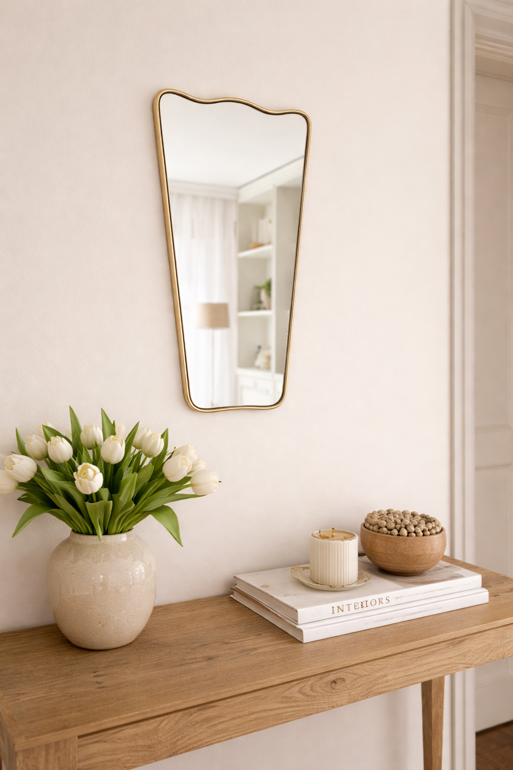 Wavy Irregular Mirror Asymmetrical Mirror Home Decor