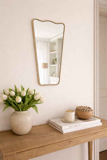 Wavy Irregular Mirror Asymmetrical Mirror Home Decor