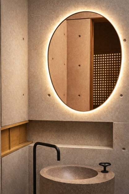 Beykoz Asymmetrical Mirror Irregular Wall LED Mirror