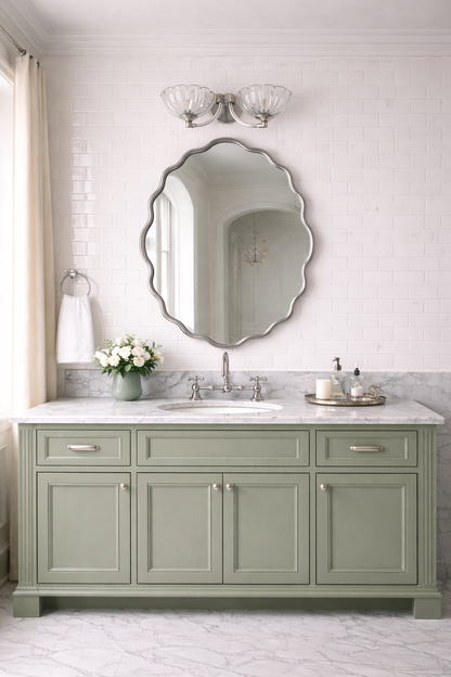 Flower ırregular  Mirror - Unique Wavy Wall Mirror