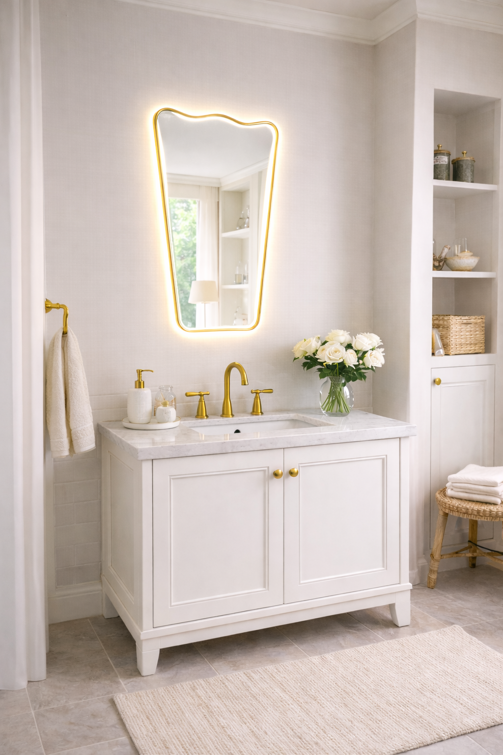 Wavy Irregular Mirror Asymmetrical Mirror Home Decor