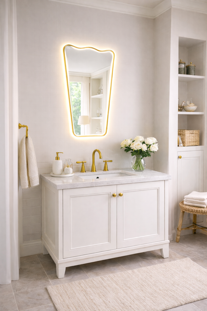 Wavy Irregular Mirror Asymmetrical Mirror Home Decor