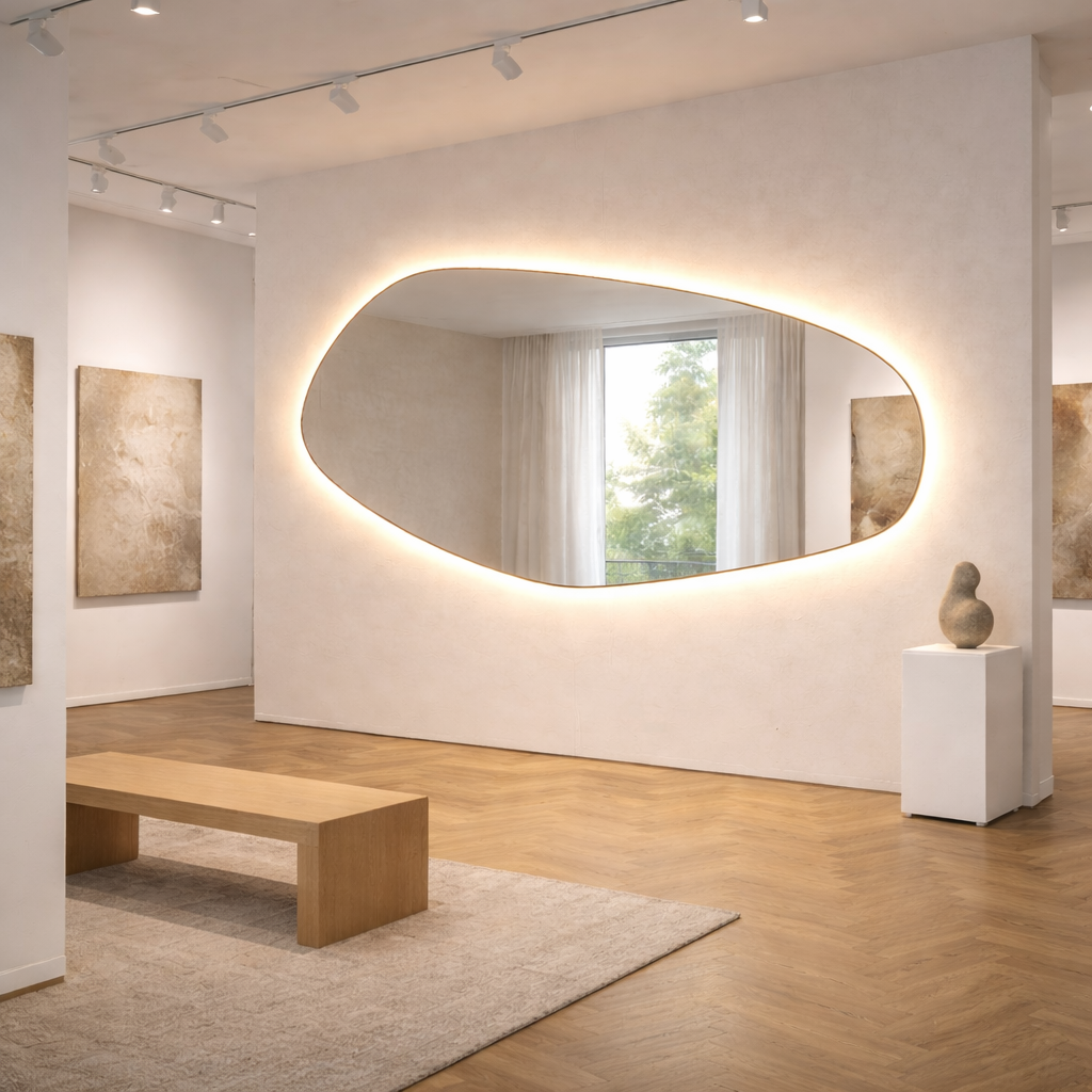 Biga Asymmetrical Mirror Irregular Bathroom Wall Mirror