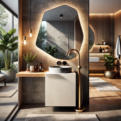 Giza Irregular Mirror - Unique Asymmetrical Wall Mirror | Alpken