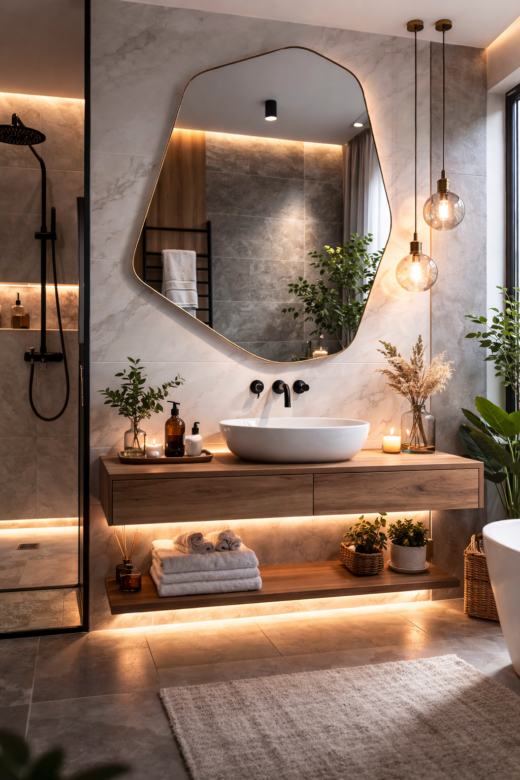 Giza Irregular Mirror - Unique Asymmetrical Wall Mirror | Alpken