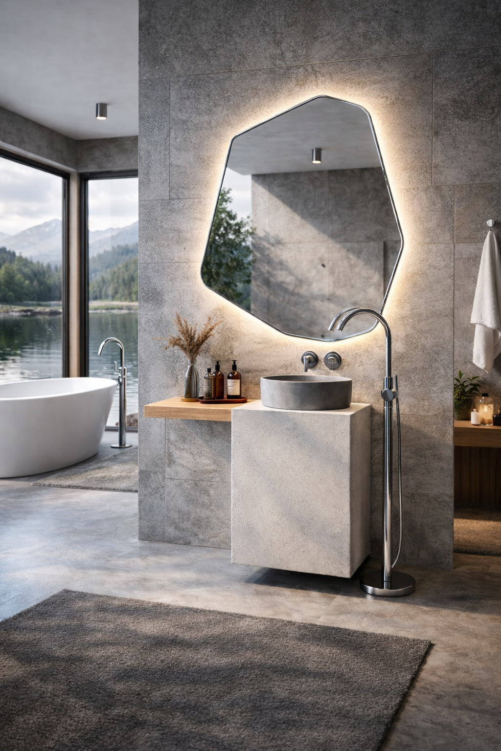 Giza Irregular Mirror - Unique Asymmetrical Wall Mirror | Alpken