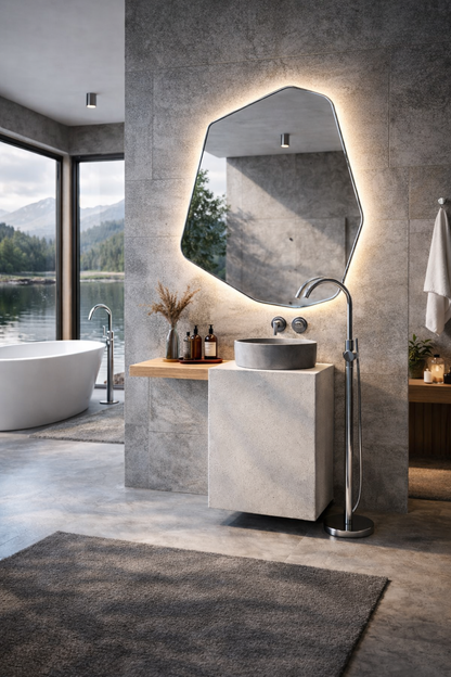 Giza Irregular Mirror - Unique Asymmetrical Wall Mirror | Alpken