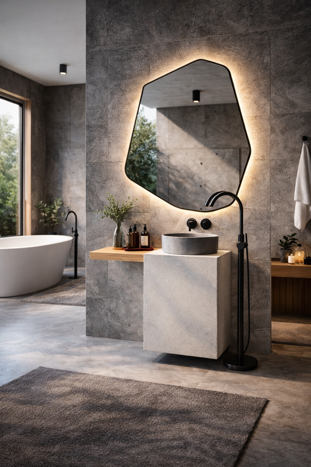 Giza Irregular Mirror - Unique Asymmetrical Wall Mirror | Alpken