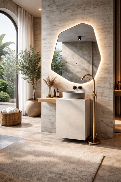 Giza Irregular Mirror - Unique Asymmetrical Wall Mirror | Alpken